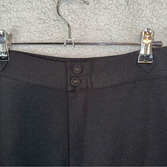 Suzie Kondi Pants Women's Small Black High Waist Boot Cut Ponte Wide Leg - Picture 3 of 9